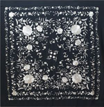 Handmade Manila Embroidered Shawl. Natural Silk. Ref. 1010620NGBG 289.260€ #500351010620NGBG